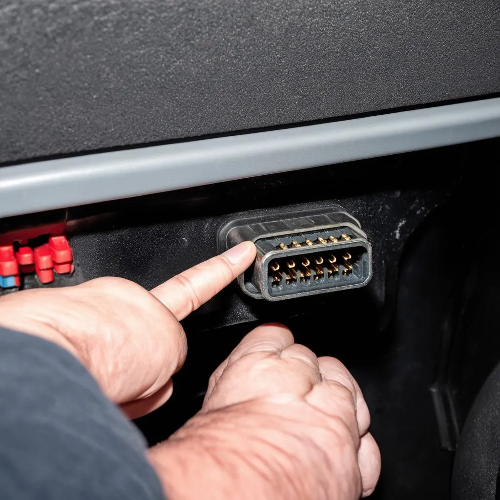 OBD2 port location in a 2001 Fiat Ducato